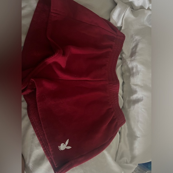 PLAYBOY Pants - Red playboy shorts